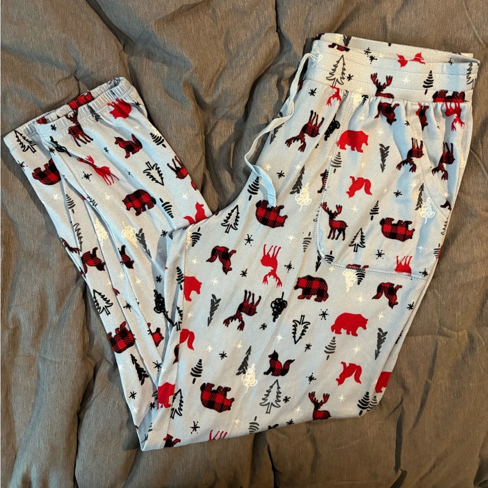 Sonoma Red and Black Pajama Set Cozy Intimates Sleepwear